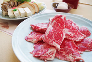 トムラウシジャージー牛肉のすき焼き