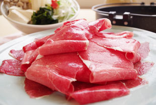鹿肉のしゃぶしゃぶ (プレミアム御膳)